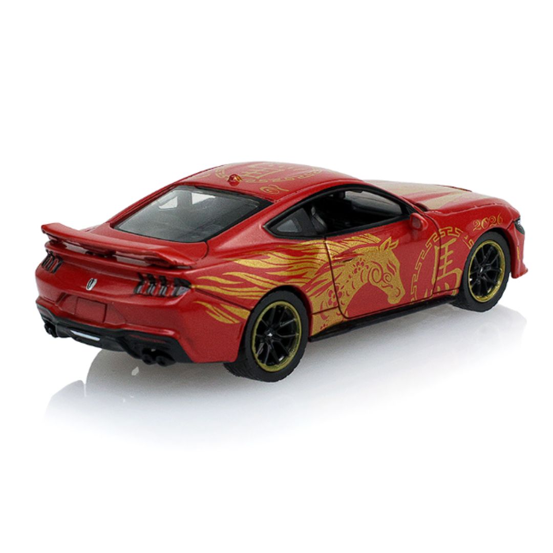 Ford Mustang Dark Horse 2024 - Chinese Zodiac 2026 Year Of The Horse (Hobby Exclusive) 1:64 Scale Die-Cast Car By Green Light