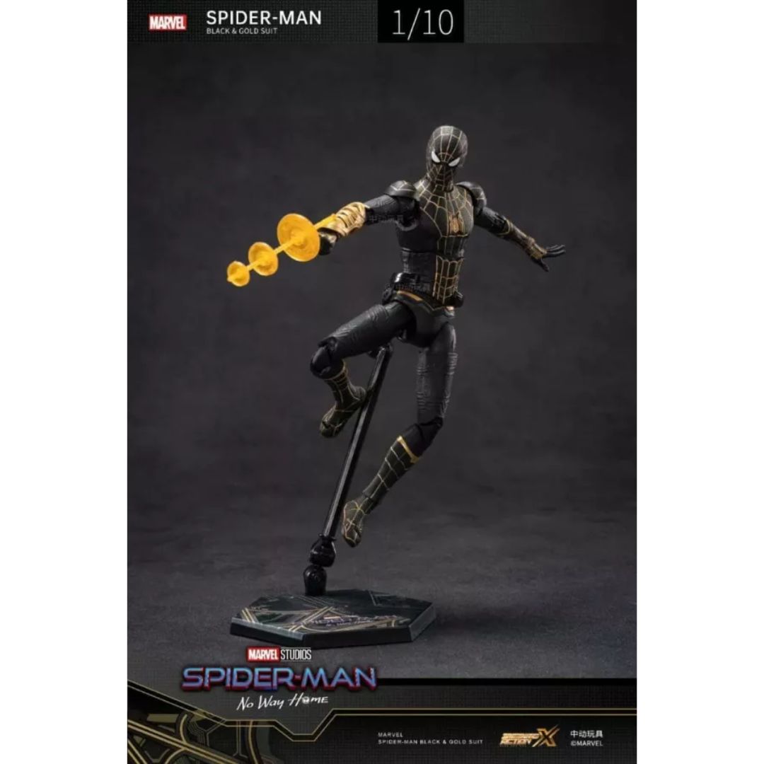 Spider-Man No Way Home - Black And Gold Spiderman Suit By Zd Toys -ZD Toys - India - www.superherotoystore.com