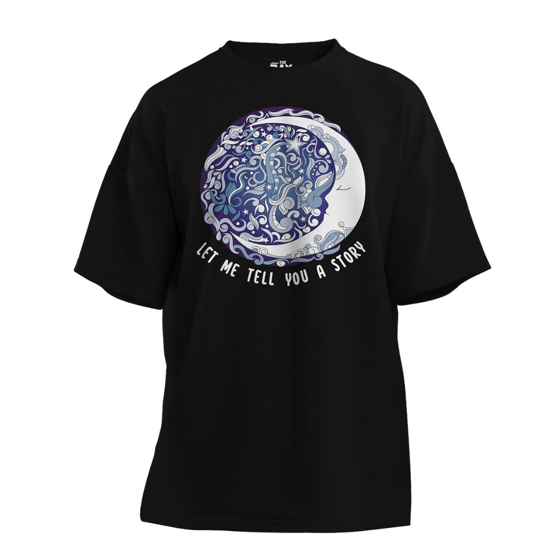 Let me tell you a story Women's Mandala Oversized T-Shirt -The Bay Store X The Doodleist - India - www.superherotoystore.com