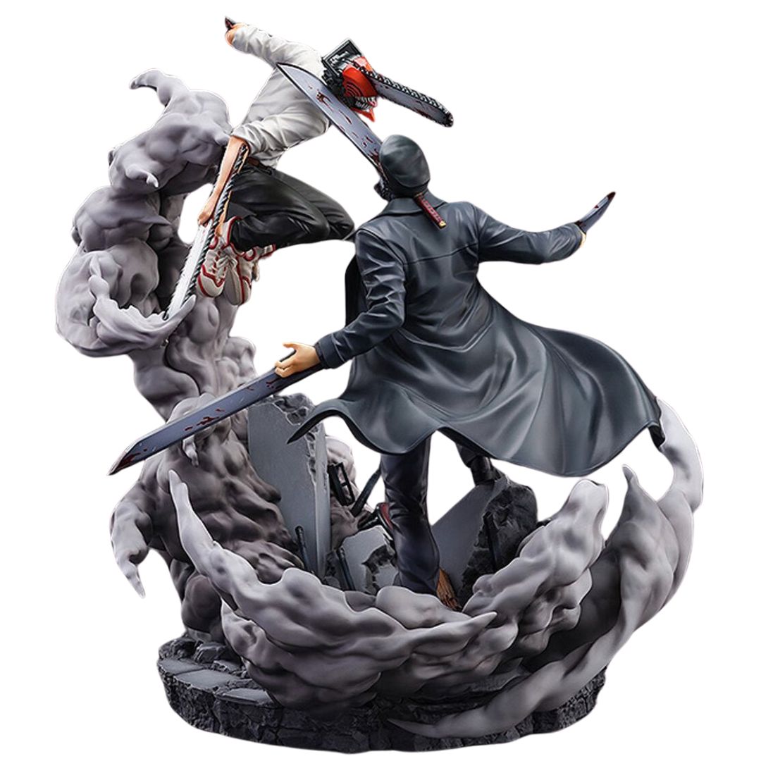 Chainsaw Man vs Samurai Sword Super Station statue by Sega Goods -SEGA Goods - India - www.superherotoystore.com