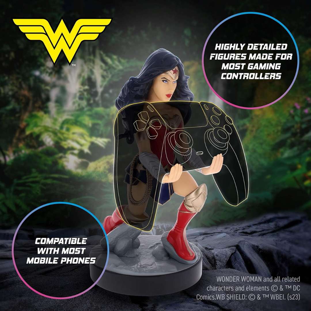 Warner Bros: Wonder Woman Cable Guys Controller And Phone Stand By Exg Pro -EXG Pro - India - www.superherotoystore.com