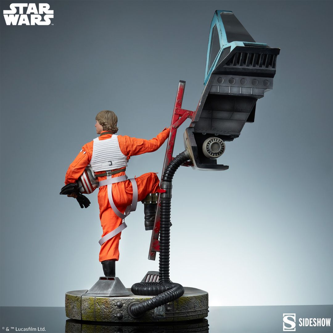 Luke Skywalker & X-Wing: Red Five, Standing By Premium Format Statue By Sideshow Collectibles -Sideshow Collectibles - India - www.superherotoystore.com