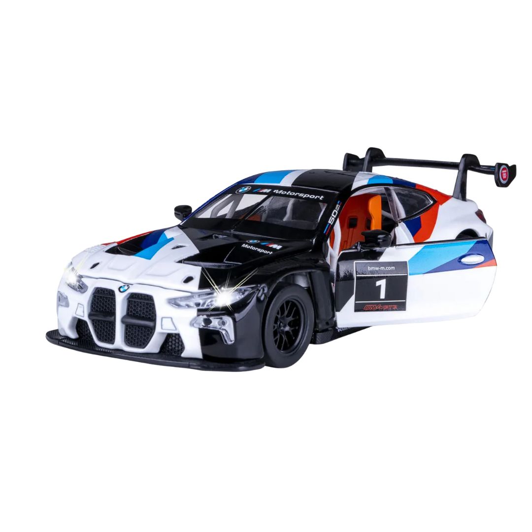 White BMW M4 GT3 1:32 Scale Die-Cast car By MSZ