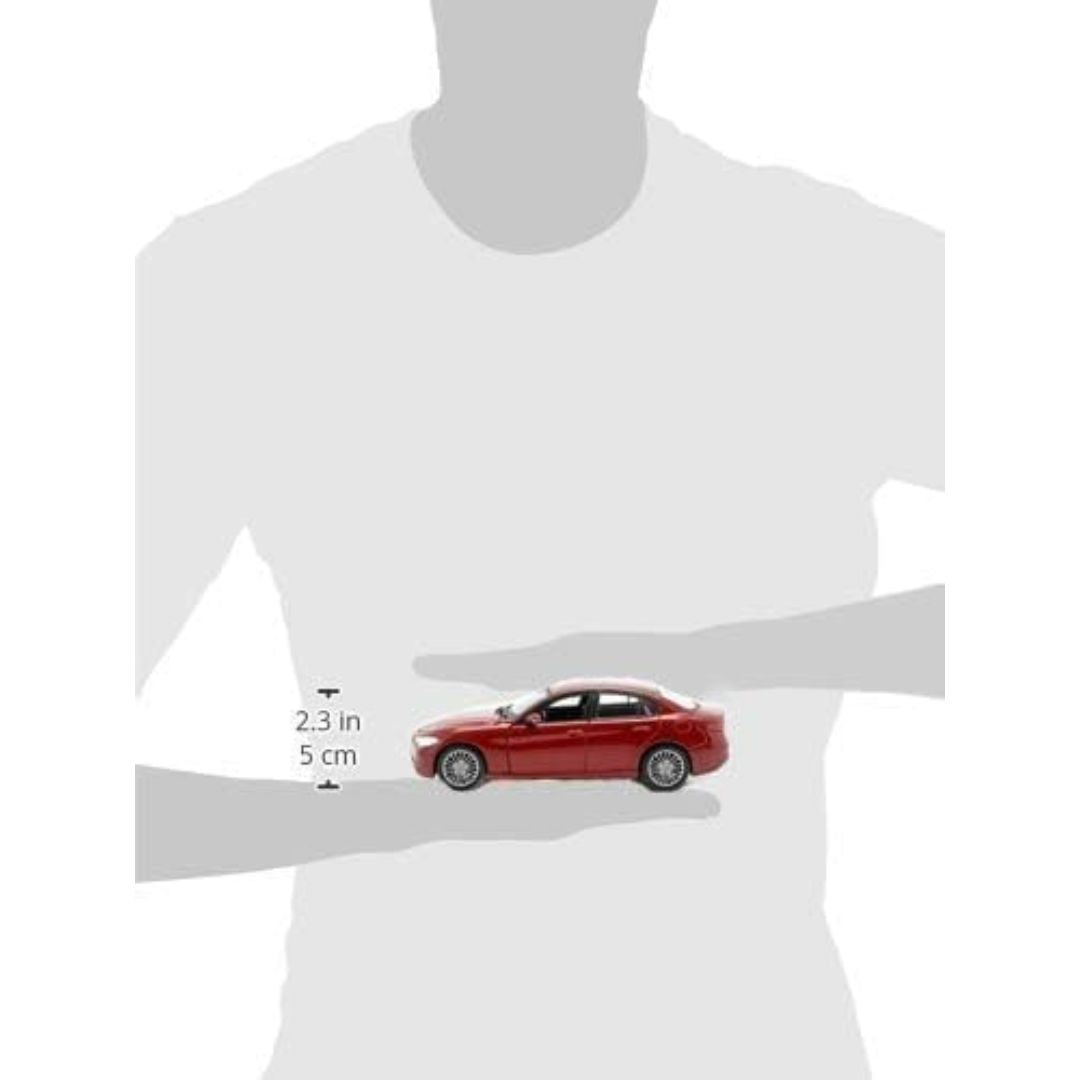 Red Alfa Romeo Giulia 1:24 Scale Die-Cast Car by Bburago -Bburago - India - www.superherotoystore.com