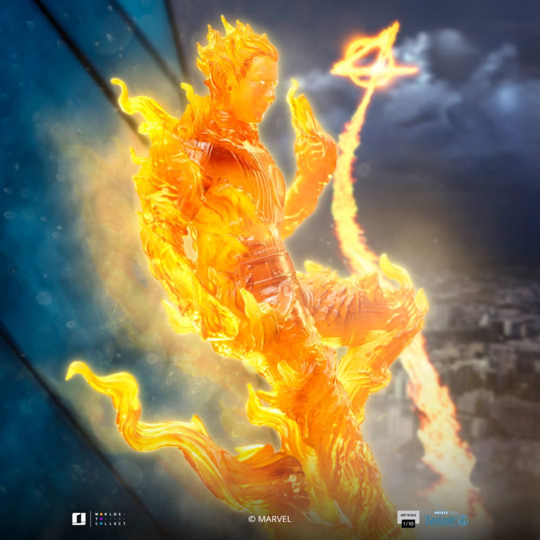 Human Torch Art Scale Statue By Iron Studios -Iron Studios - India - www.superherotoystore.com
