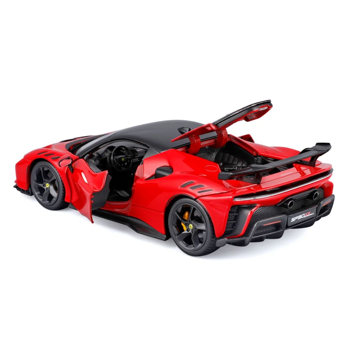 Red Ferrari SF90 XX Stradale in Hard Case 1:24 Scale Die-Cast Car by Bburago
