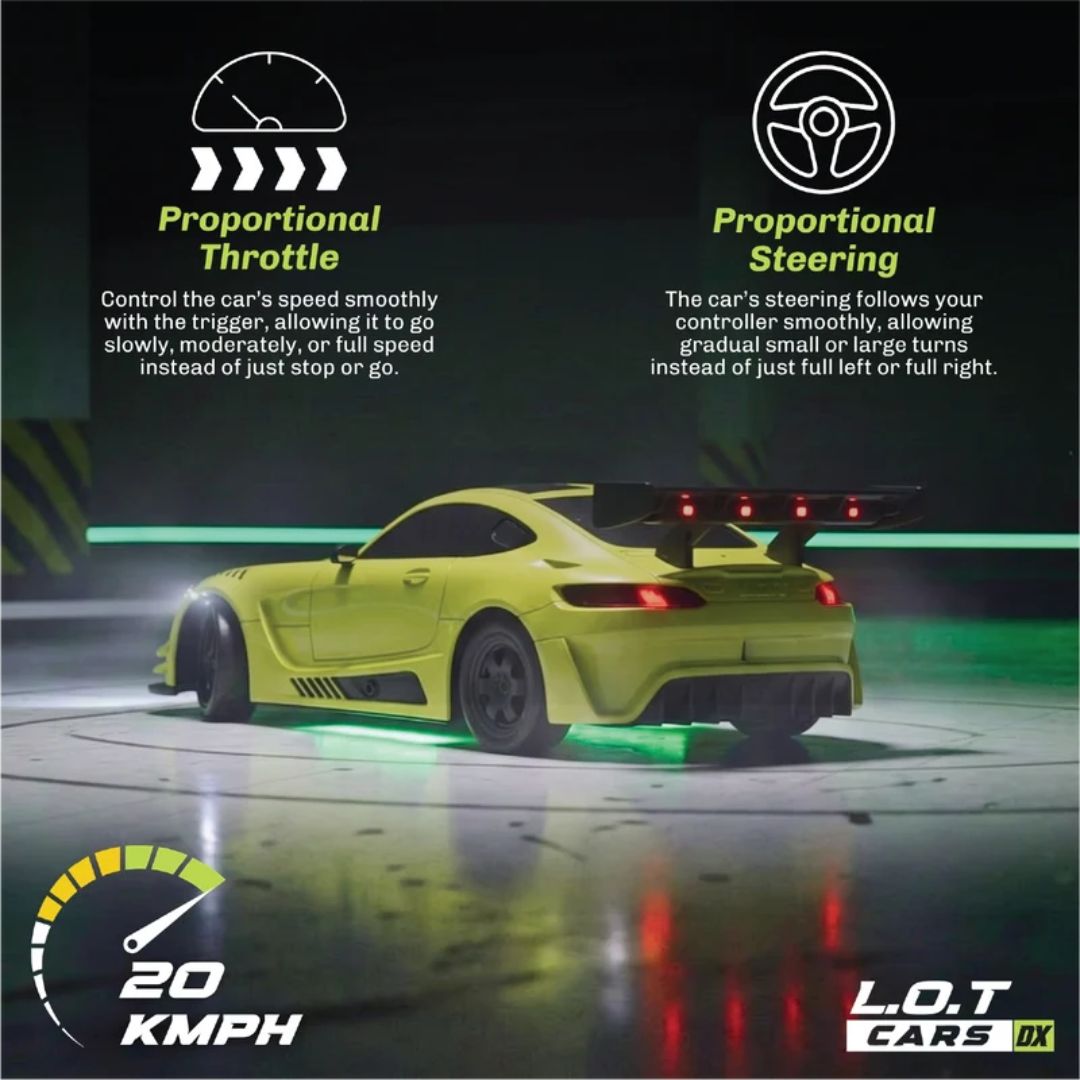 Shadow – Remote Control Drifter 1:24 Scale Lime Green Car By Legend Of Toys