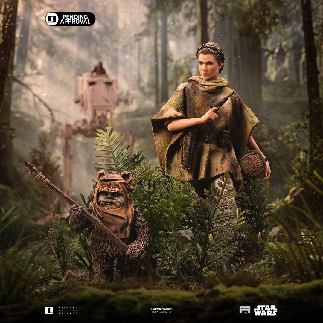 Star Wars: Episode Vi – Return Of The Jedi Leia And Wicket Art Statue By Iron Studios -Iron Studios - India - www.superherotoystore.com