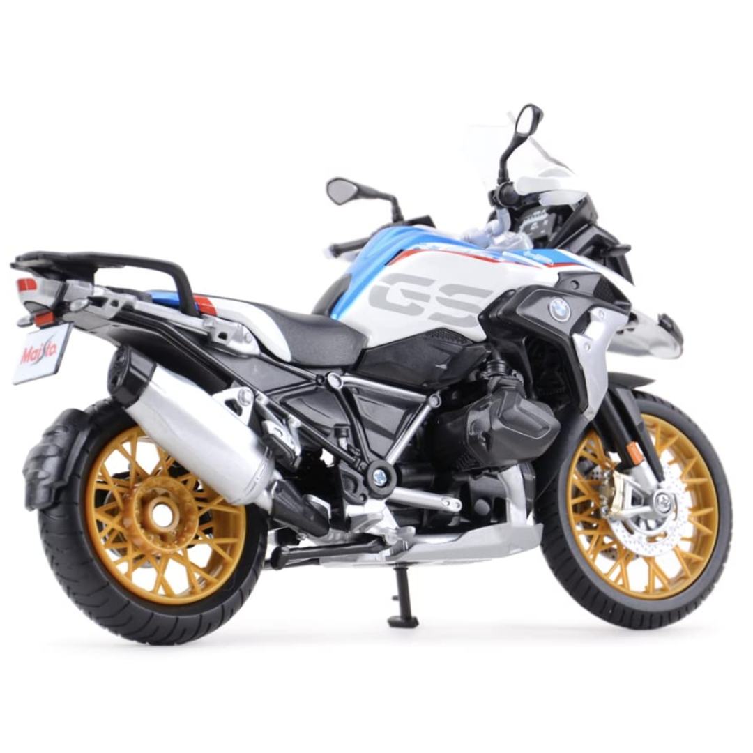 White Blue BMW R1250 GS 1:12 Scale Bike by Maisto -Maisto - India - www.superherotoystore.com