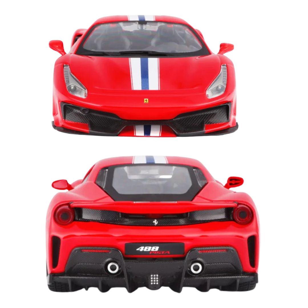 Rossa Ferrari 488 Pista 1:24 Scale Die-Cast Car By Bburago -Bburago - India - www.superherotoystore.com