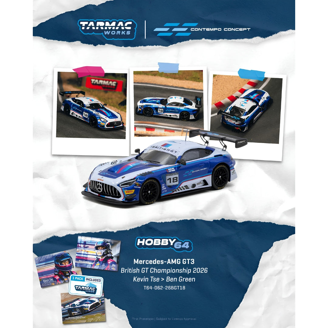 Mercedes Amg Gt3 Diecast British Gt Championship 2026 Kevin Tse / Ben Green 1:64 Diecast Model Car By Trends Hobby -Trends Hobby - India - www.superherotoystore.com