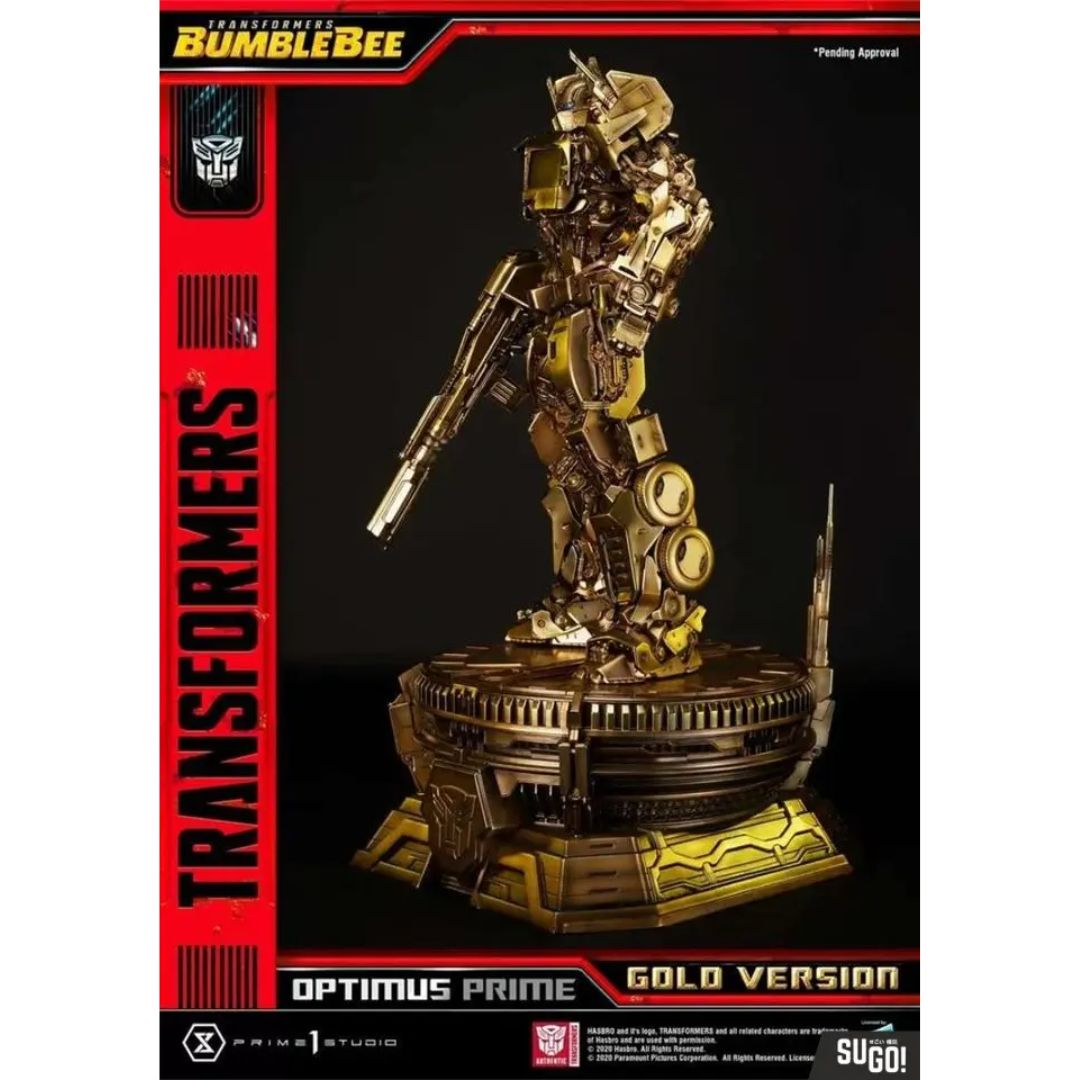 Transformers: Bumblebee (Film) Optimus Prime Cybertron Edition Gold Version Statue By Prime1 Studios -Prime 1 Studio - India - www.superherotoystore.com