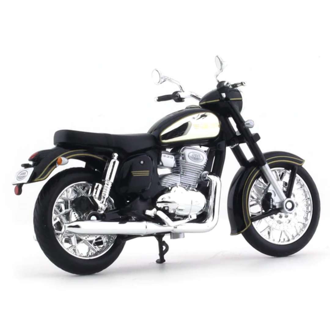 Black JAWA CLASSIC CHROME VERSION Die-cast Bike By Maisto -Maisto - India - www.superherotoystore.com