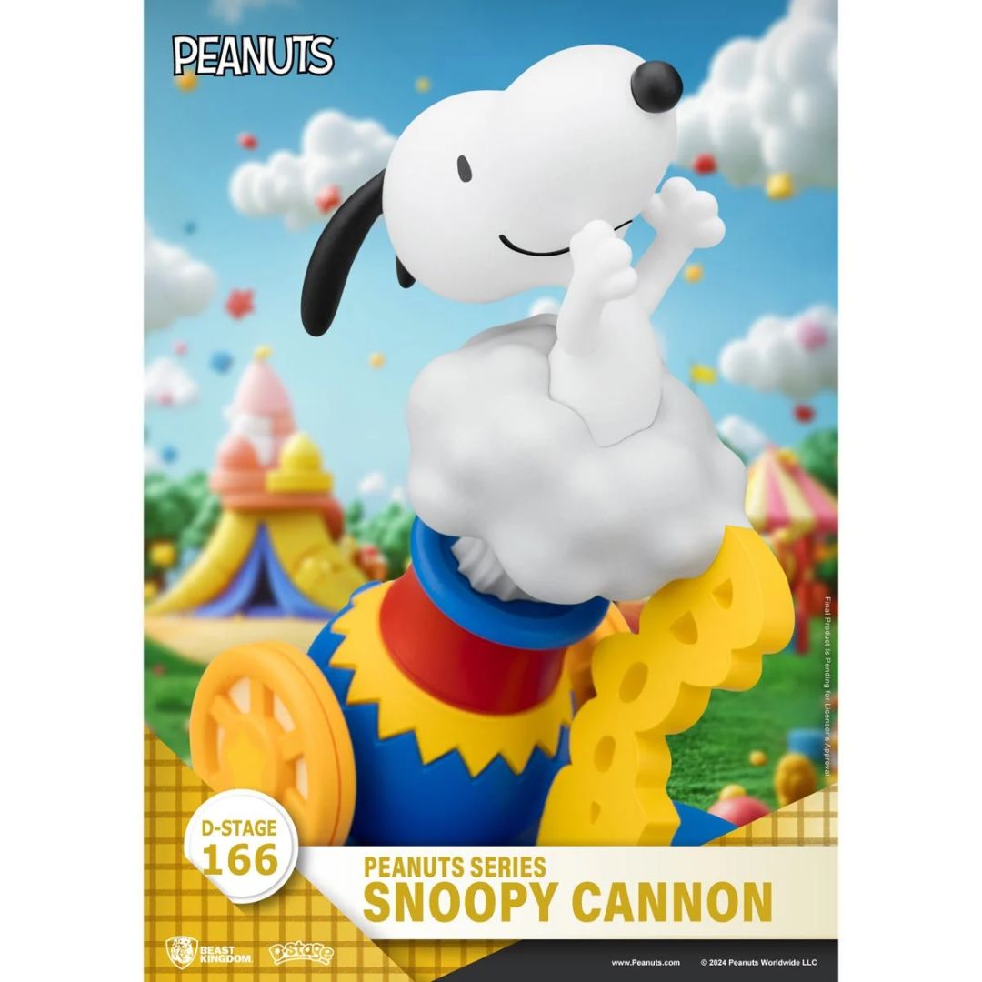 Peanuts Snoopy Cannon D-Stage Statue By Beast Kingdom -Beast Kingdom - India - www.superherotoystore.com