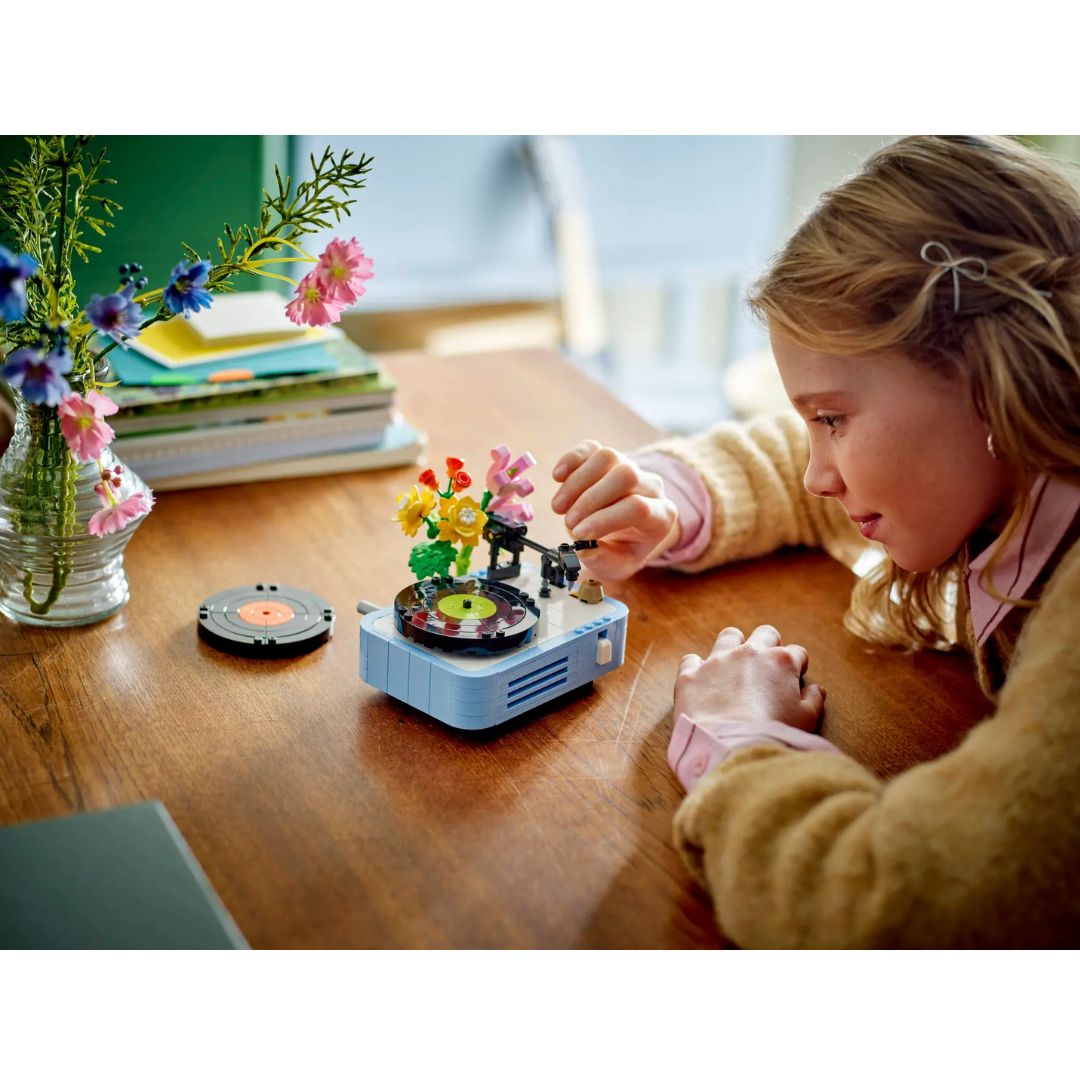 Record Player With Flowers By Lego -Lego - India - www.superherotoystore.com