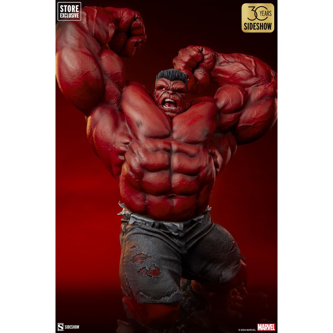 Red Hulk: Thunderbolt Ross Premium Statue Figure by Sideshow Collectibles -Sideshow Collectibles - India - www.superherotoystore.com