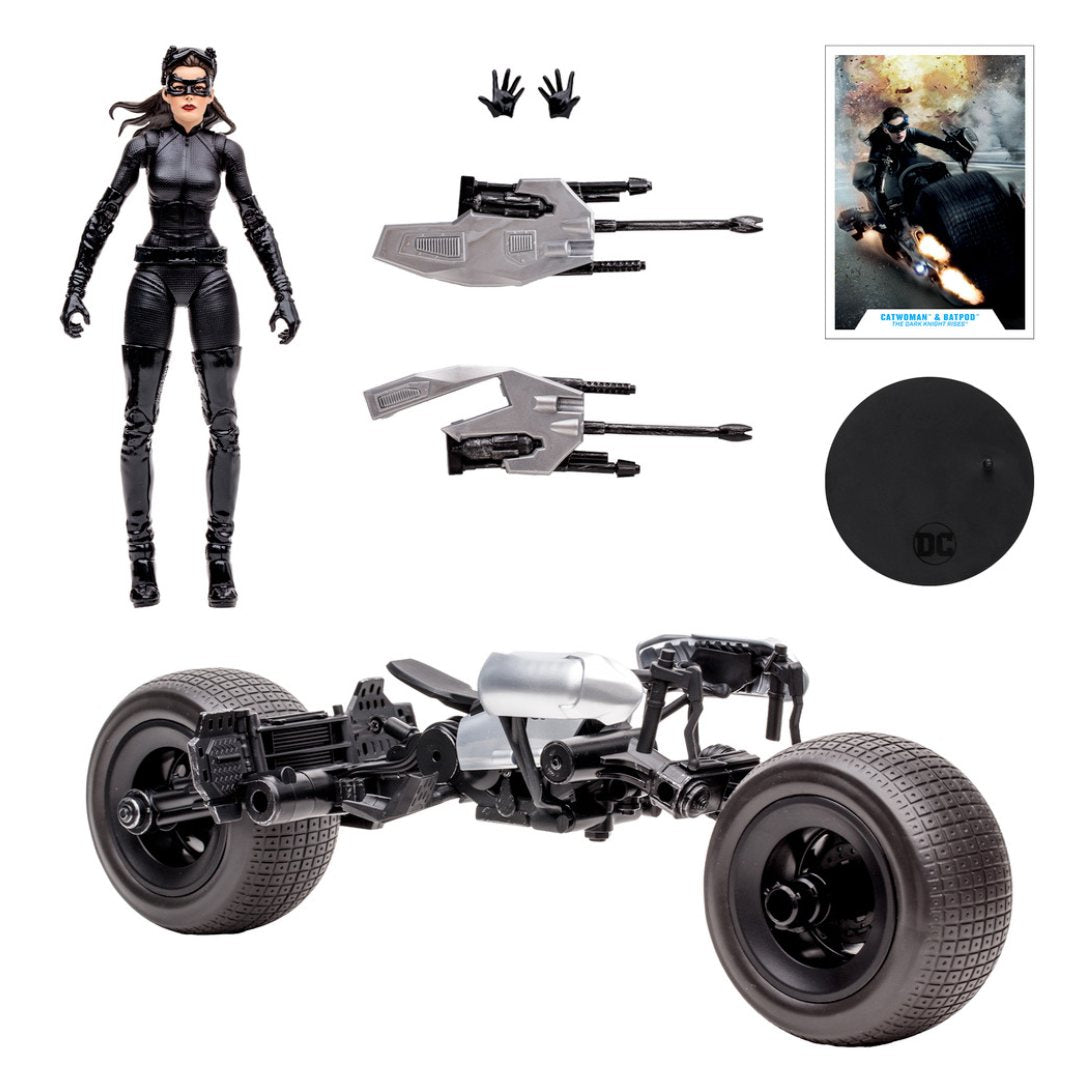 The Dark Knight Rises Batpod With Catwoman figure by Mcfarlane Toys -McFarlane Toys - India - www.superherotoystore.com