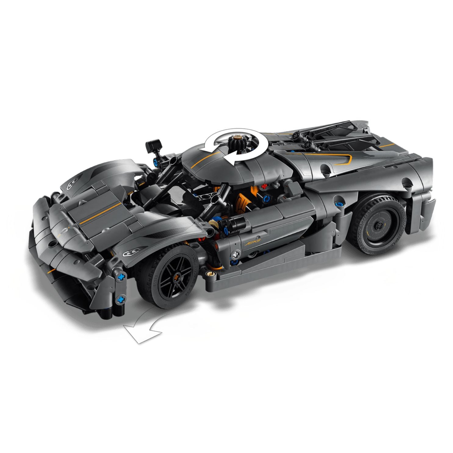 Koenigsegg Jesko Absolut Grey Hypercar By Lego -Lego - India - www.superherotoystore.com