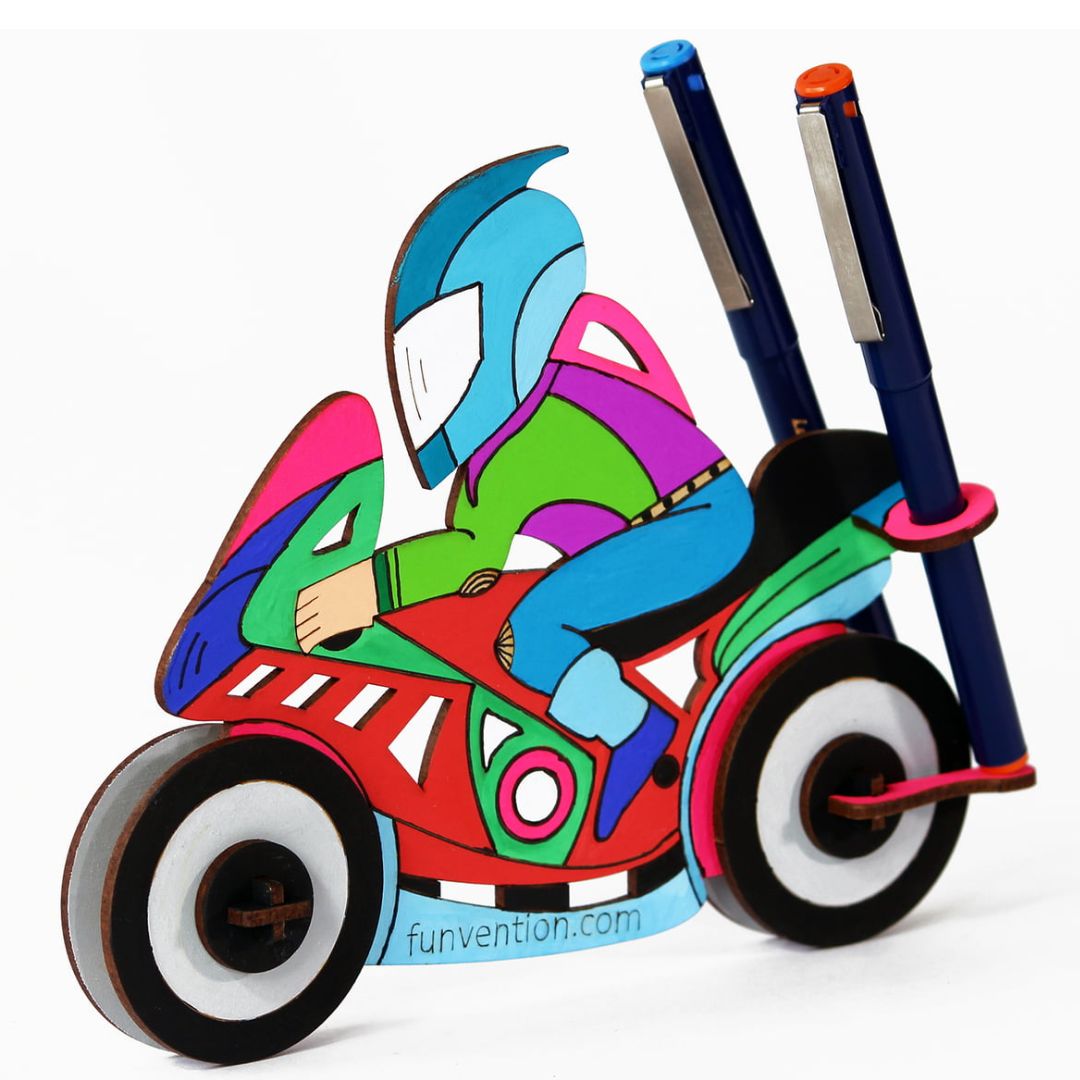 3D Coloring Model - Bike -Funvention - India - www.superherotoystore.com