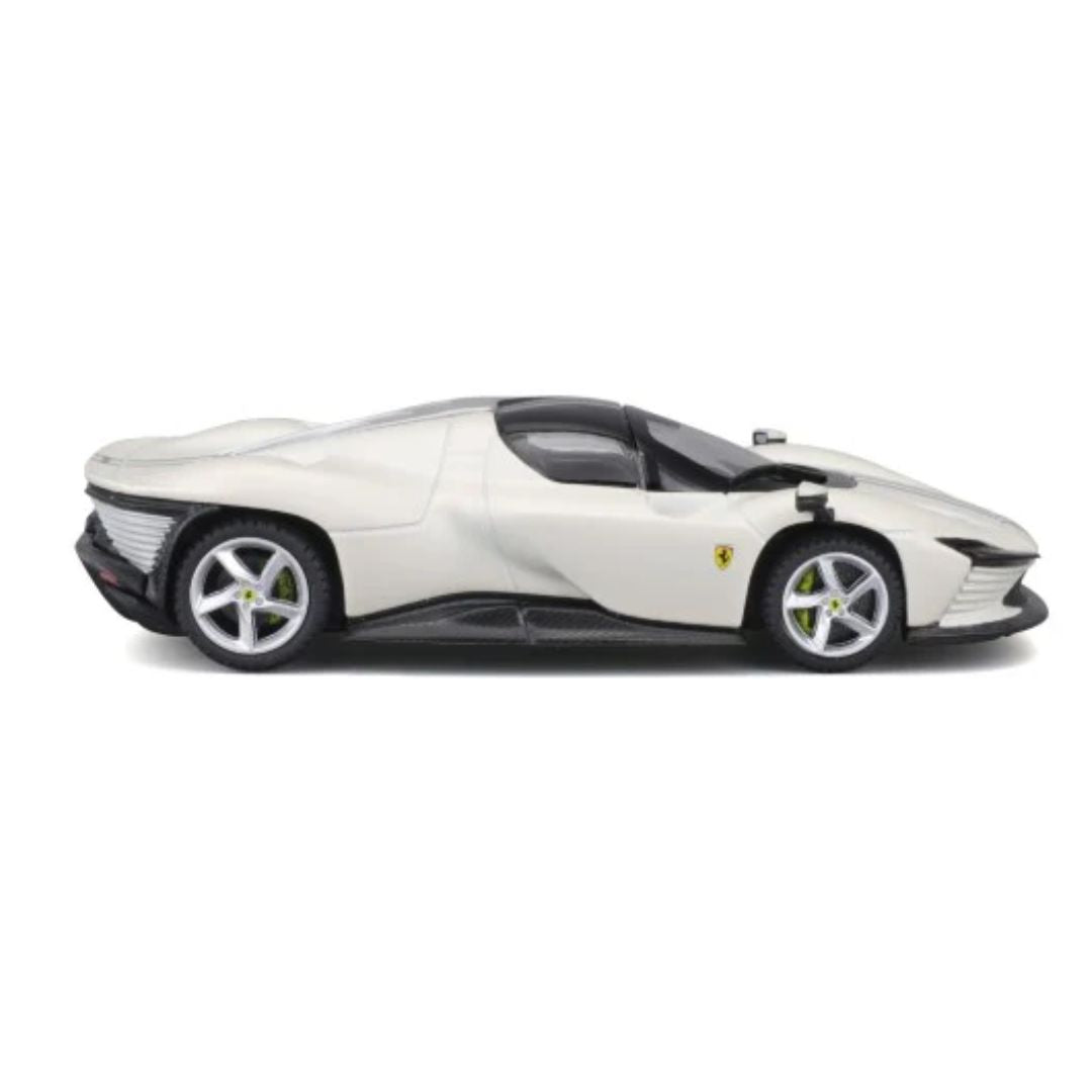 White Ferrari Daytona SP3 1:43 Scale Die-Cast car by Bburago -Bburago - India - www.superherotoystore.com