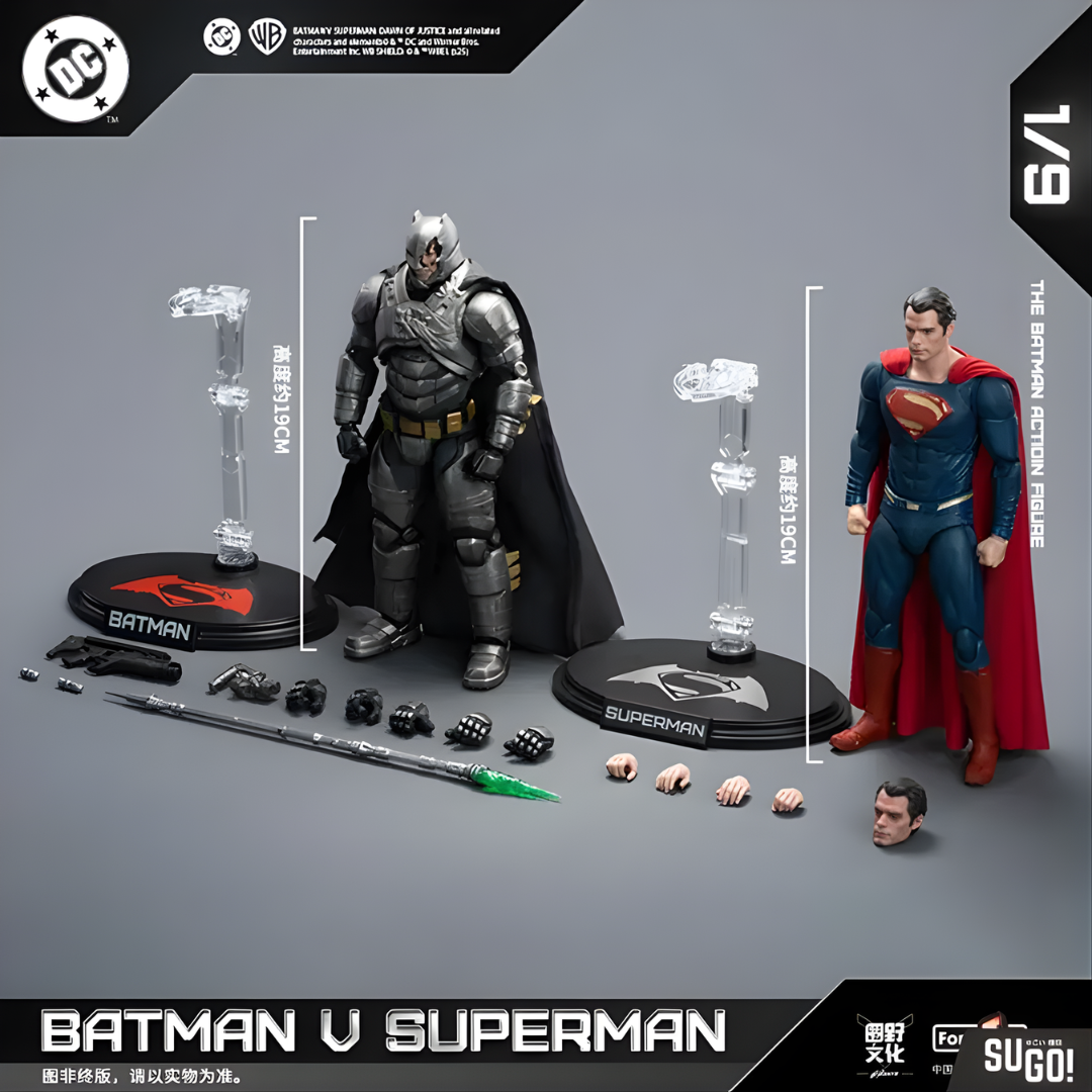 Dc Batman Vs Superman Deluxe Set - Armoued Batman And Superman 2 Pack Action Figure By Fondjoy