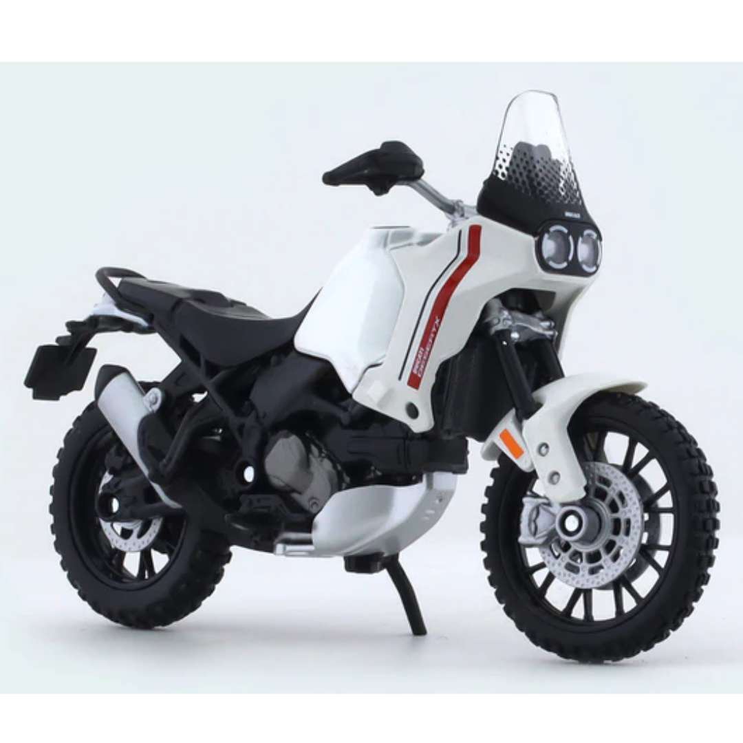 White DUCATI DESERT X By Maisto -Maisto - India - www.superherotoystore.com