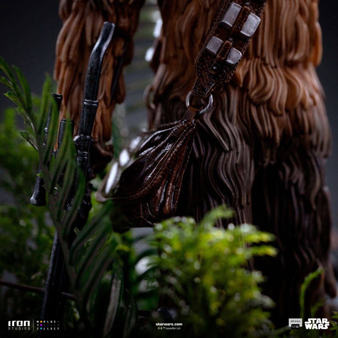 Star Wars Chewbacca And Tokkat Art Statue By Iron Studios