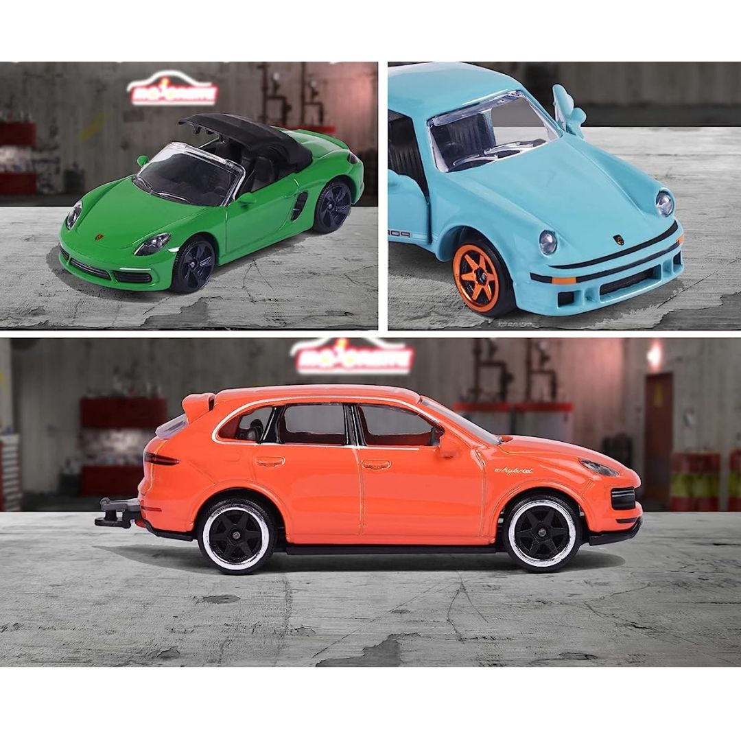 Porsche Premium 6 Diecast Cars Assortment By Majorette By Majorette -Majorette - India - www.superherotoystore.com