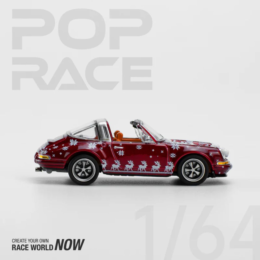 Singer Targa Christmas Edition 2023 1:64 Diecast Car By Pop Race -Pop Race - India - www.superherotoystore.com