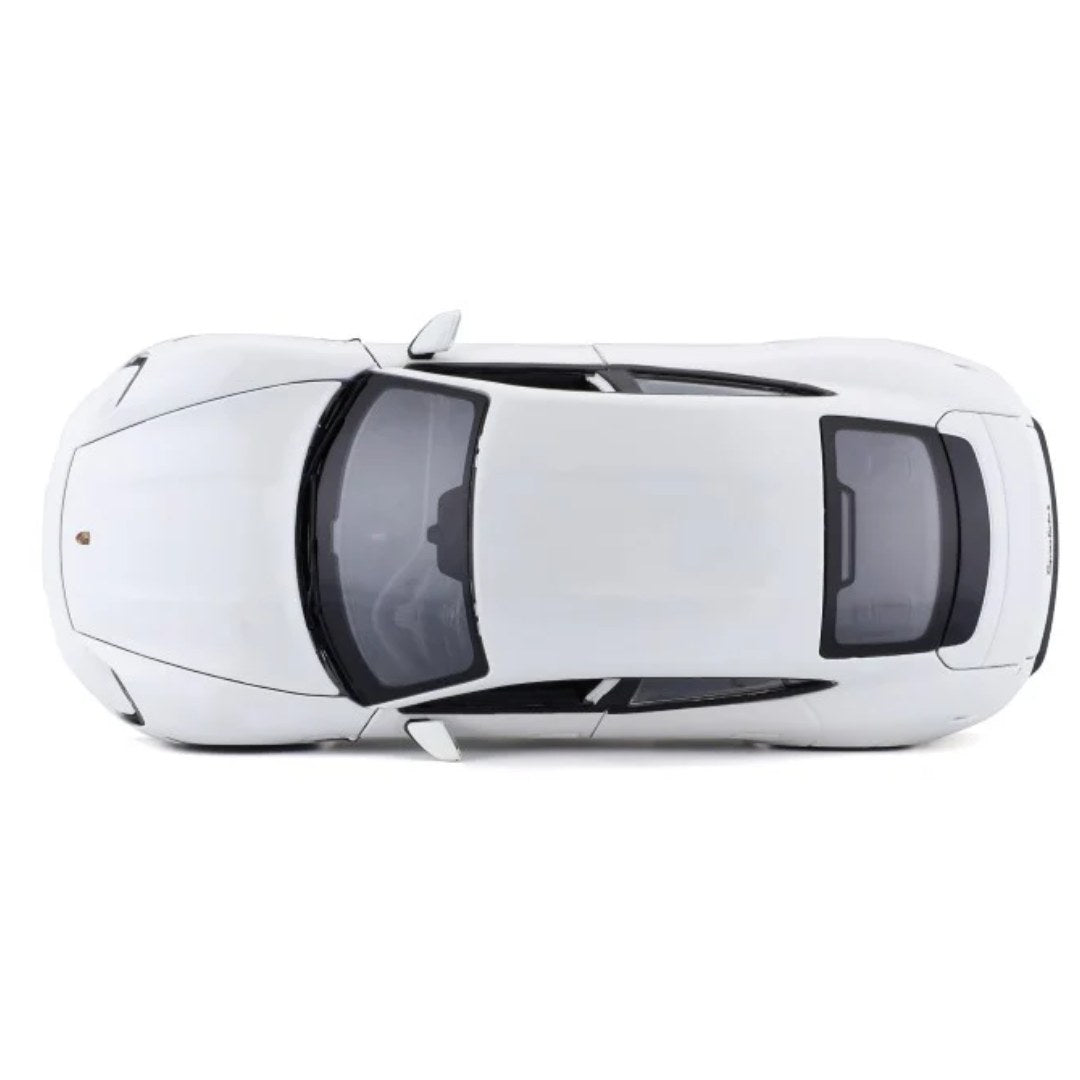White Porsche Taycan Turbo S 1:24 Scale Die-Cast Car by Bburago -Bburago - India - www.superherotoystore.com