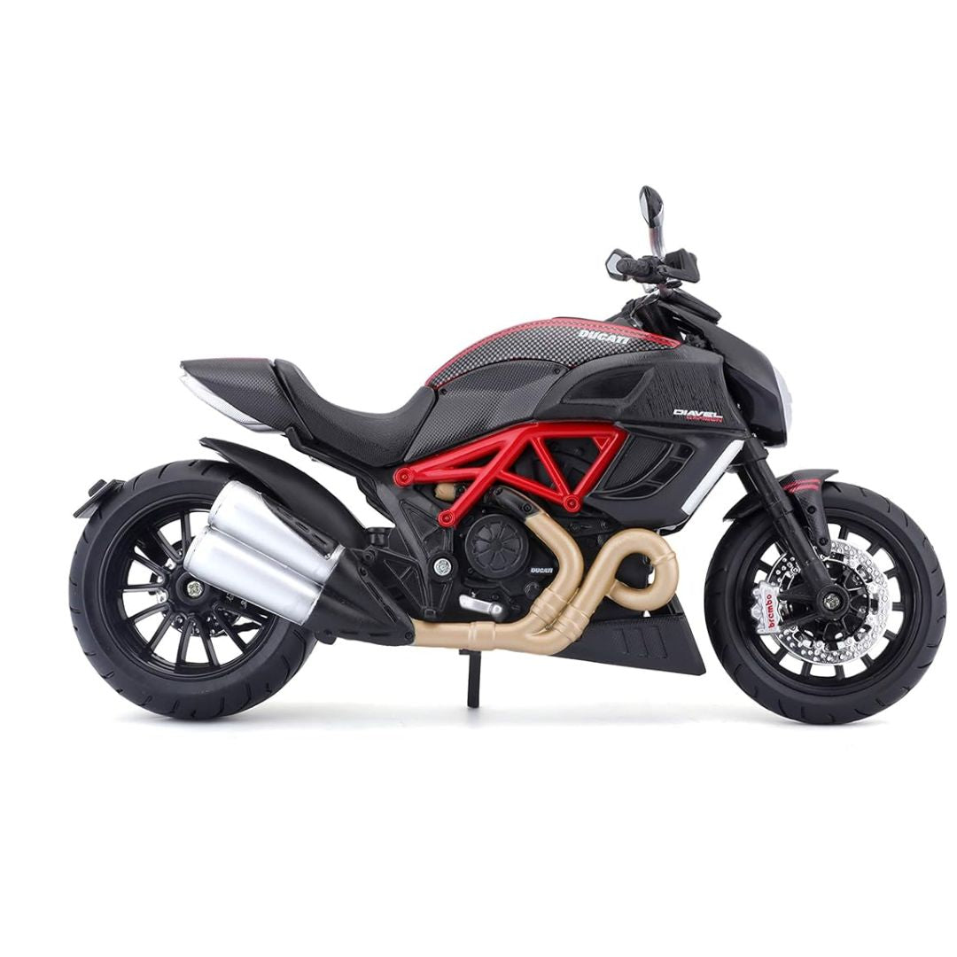 Black Ducati Diavel Carbon  1:12 Scale Bike by Maisto -Maisto - India - www.superherotoystore.com