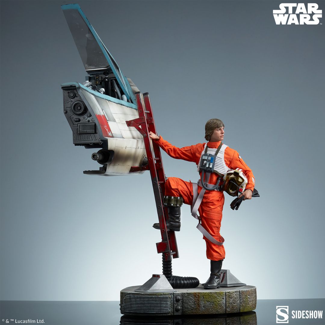 Luke Skywalker & X-Wing: Red Five, Standing By Premium Format Statue By Sideshow Collectibles -Sideshow Collectibles - India - www.superherotoystore.com