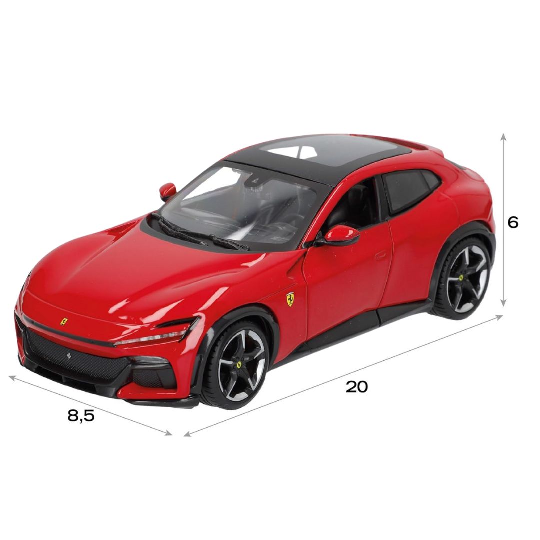 Red Ferrari Purosangue in Hard Case 1:24 Scale Die-Cast Car by Bburago
