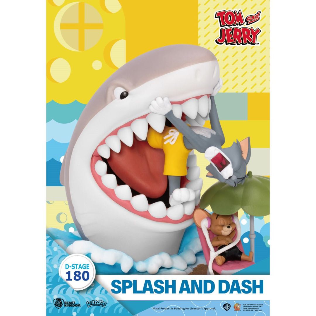 Tom And Jerry Splash And Dash Ds-180 D-Stage Statue By Beast Kingdom