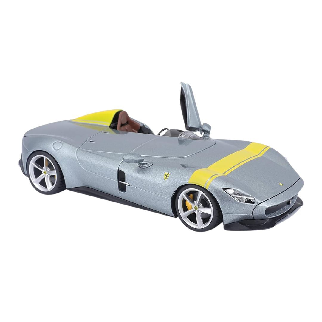 Silver Ferrari Monza SP1 1:24 Scale Die-Cast Car By Bburago -Bburago - India - www.superherotoystore.com