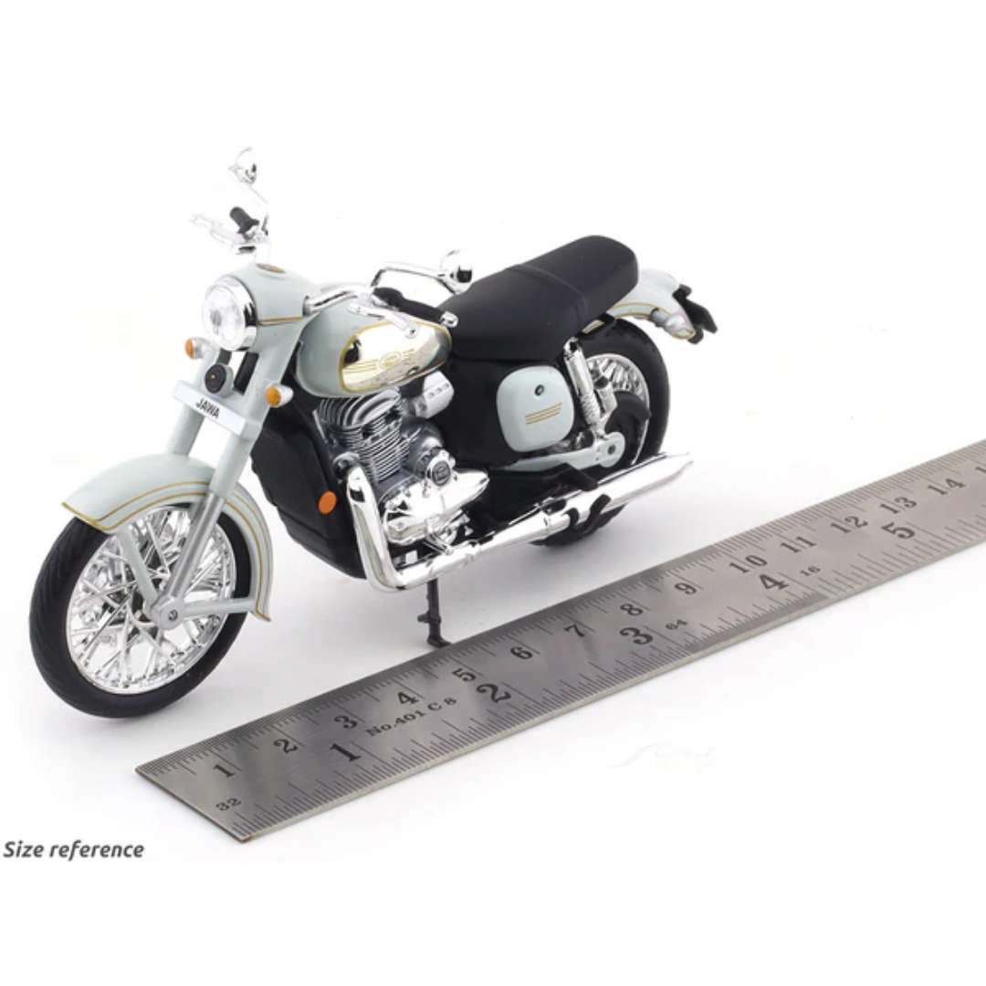 Grey JAWA CLASSIC CHROME VERSION Die-cast Bike By Maisto -Maisto - India - www.superherotoystore.com