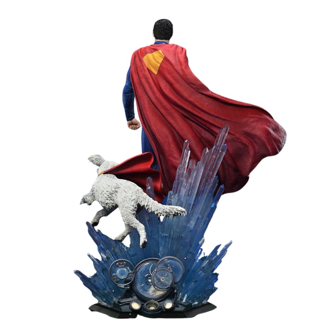 Superman (2025 Film) Superman With Krypto Statue By Prime1 Studios -Prime 1 Studio - India - www.superherotoystore.com