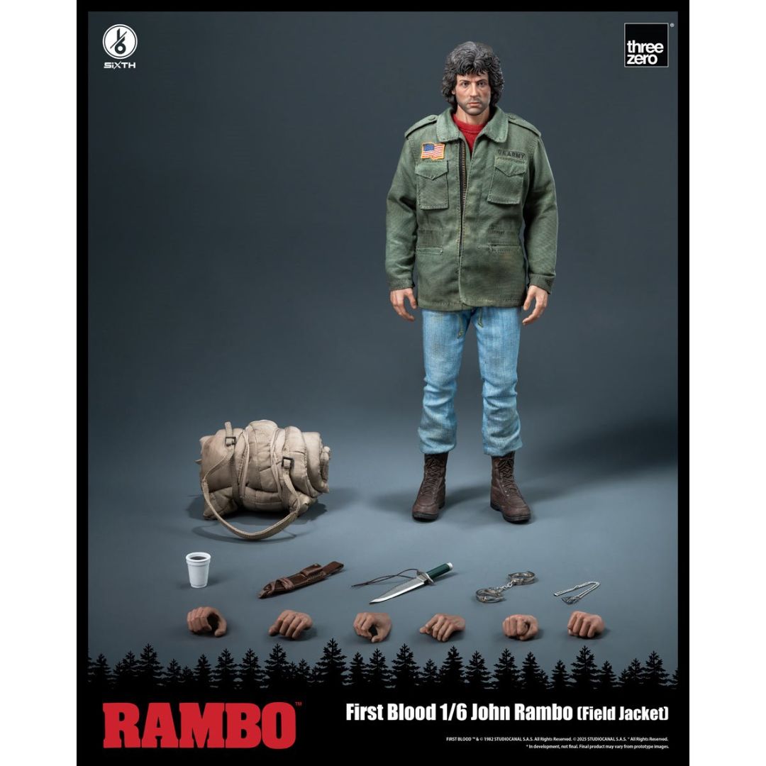Rambo: First Blood John Rambo Field Jacket By Threezero -ThreeZero - India - www.superherotoystore.com