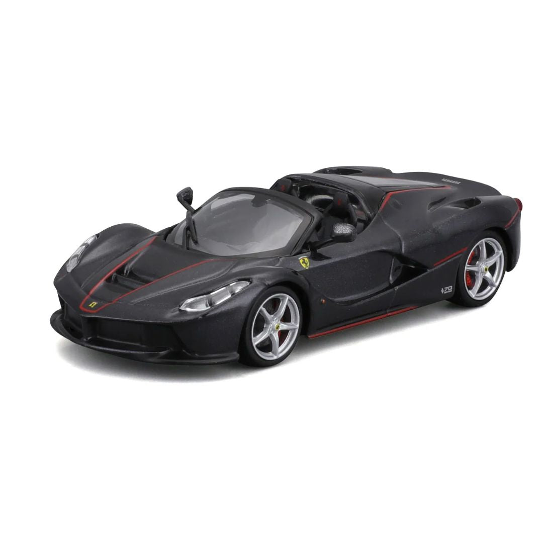 Black Ferrari LaFerrari Aperta 1:43 Scale Die-Cast car by Bburago -Bburago - India - www.superherotoystore.com