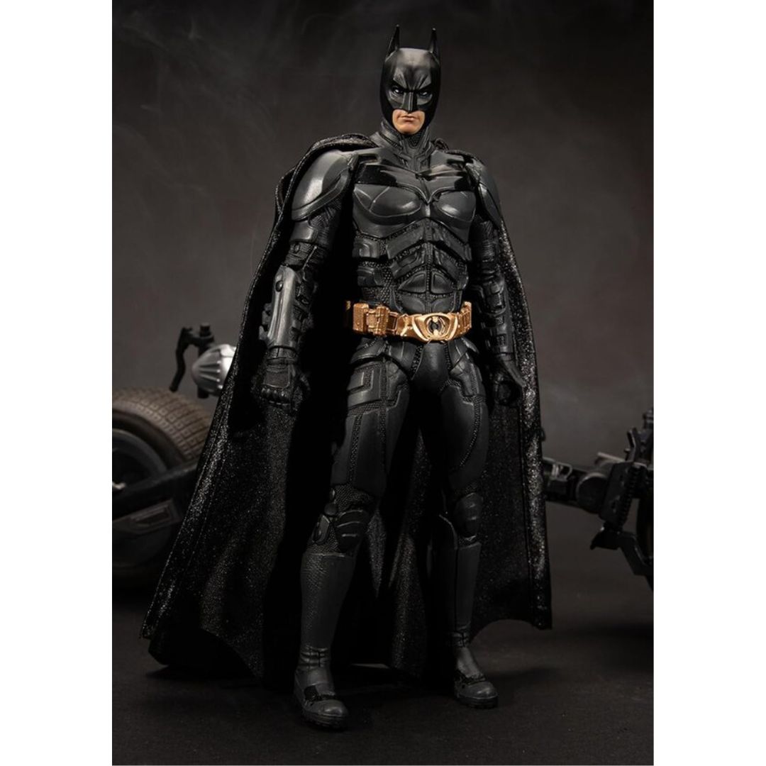 Batpod With Batman (The Dark Knight) DC Multiverse By Mcfarlane Toys -McFarlane Toys - India - www.superherotoystore.com