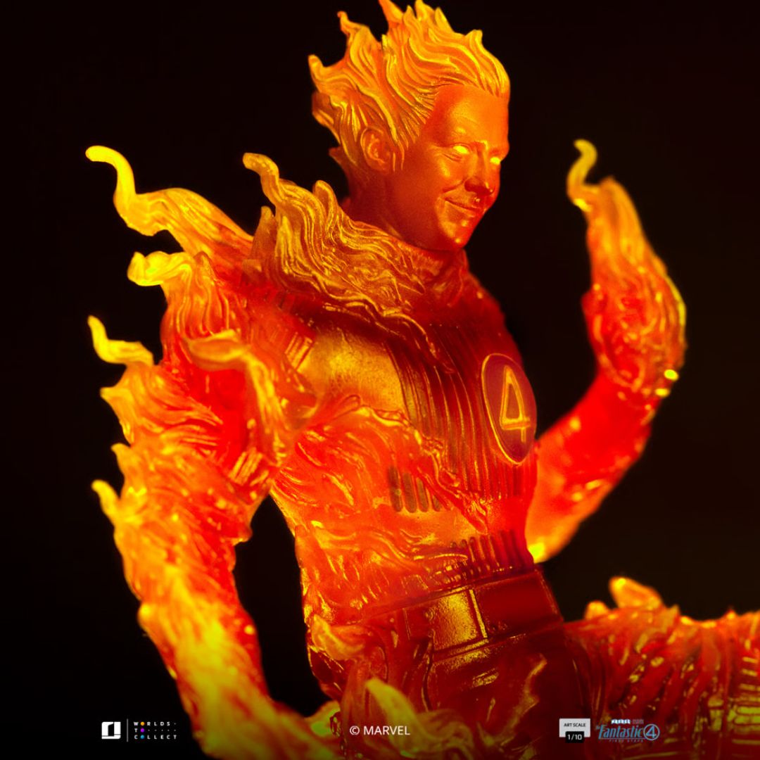 Human Torch Art Scale Statue By Iron Studios -Iron Studios - India - www.superherotoystore.com