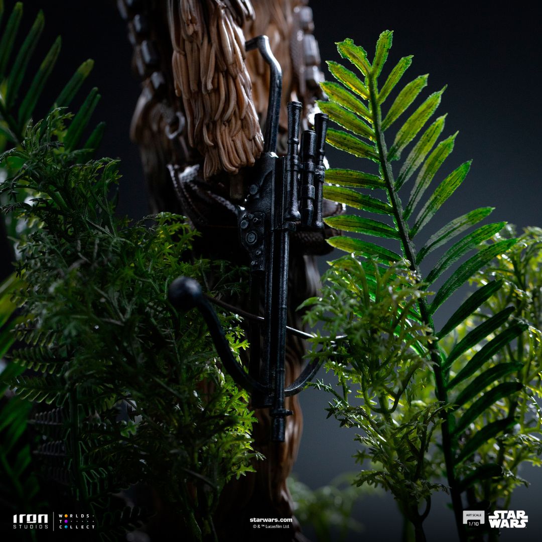 Star Wars Chewbacca And Tokkat Art Statue By Iron Studios