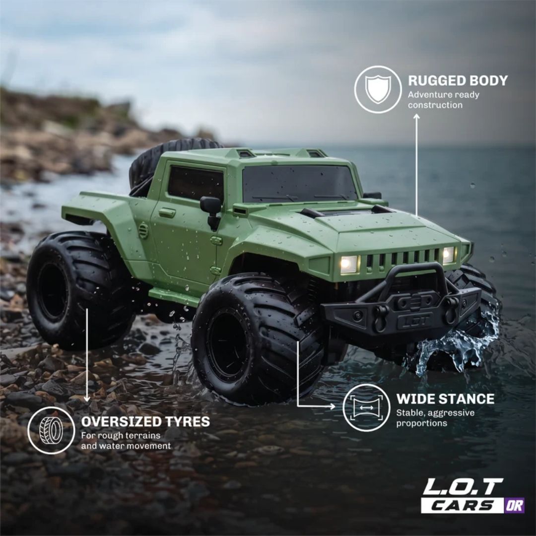Gator - 1:18 Amphibian Green Car By Legend Of Toys