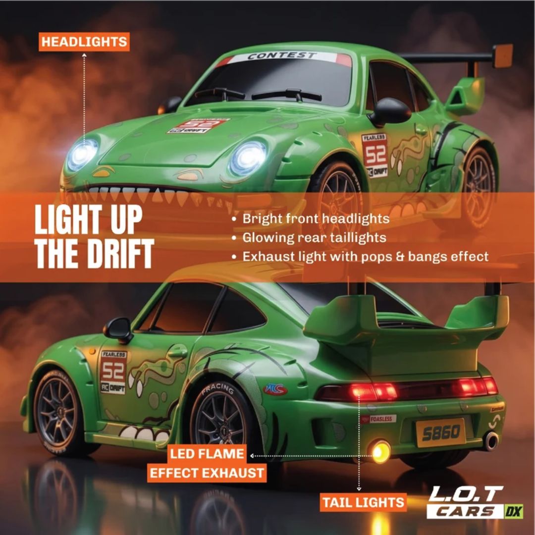 Zipp – Remote Control Drifter 1:24 Scale Ecomm Packaging Only Green Car By Legend Of Toys