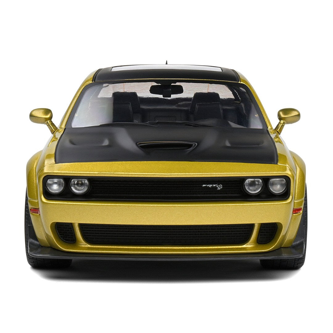 Gold 2020 Dodge Challenger R/T Scat Pack Widebody Goldrush 1:18 Scale die-cast car by Solido -Solido - India - www.superherotoystore.com