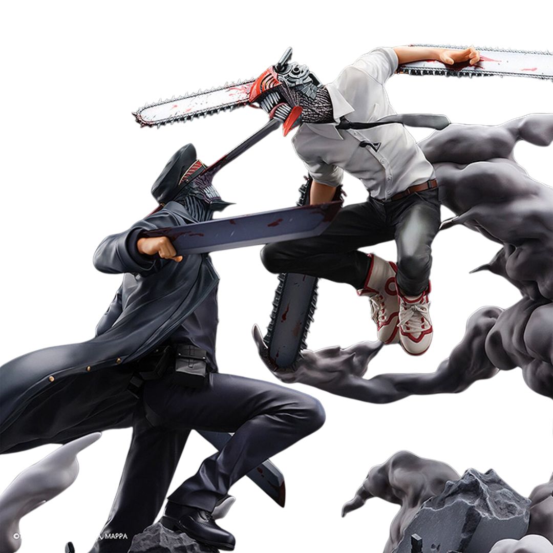 Chainsaw Man vs Samurai Sword Super Station statue by Sega Goods -SEGA Goods - India - www.superherotoystore.com