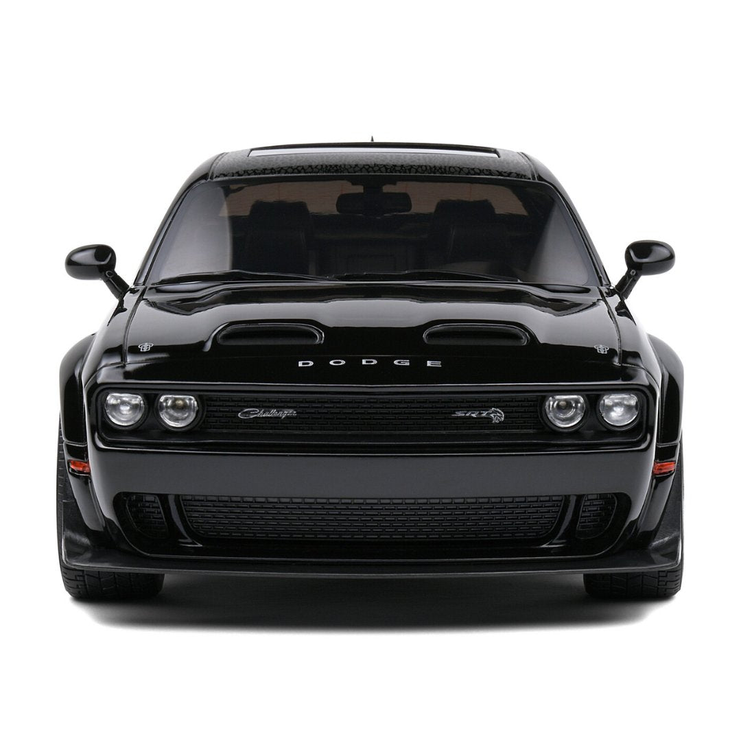 Black 2023 Dodge Challenger SRT Hellcat Redeye Widebody Black Ghost 1:18 Scale die-cast car by Solido -Solido - India - www.superherotoystore.com