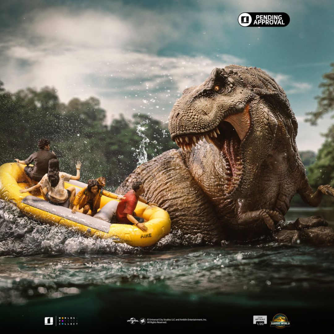T-Rex River Attack Demi Art Scale Statue By Iron Studios -Iron Studios - India - www.superherotoystore.com