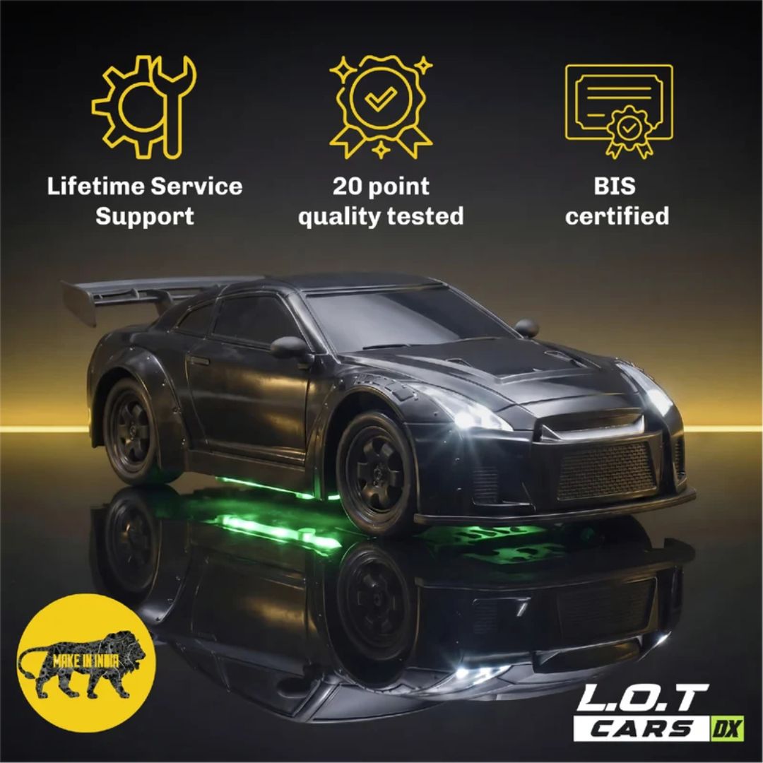 Flare – Remote Control Drifter 1:24 Scale Black   Car By Legend Of Toys