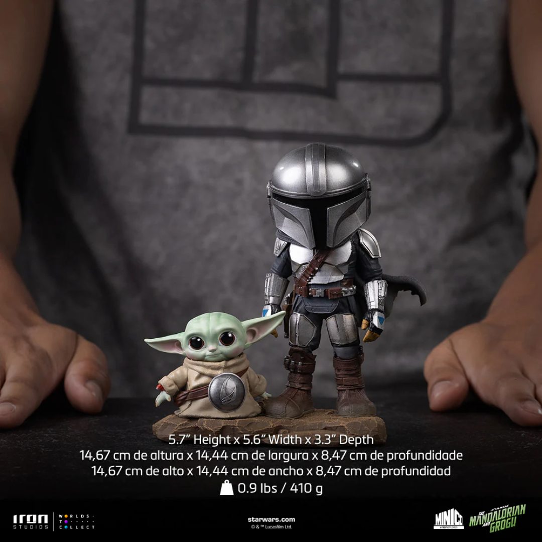 Mandalorian And Grogu Movie Mandalorian And Grogu Minico Statue By Iron Studios